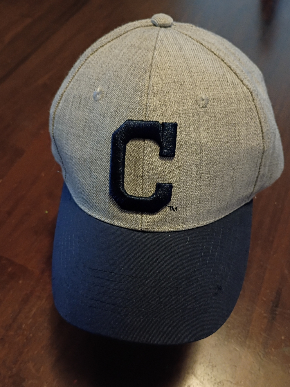 Cleveland's Gray and Navy Baseball Cap with Embroidered 'C' Adjustable
